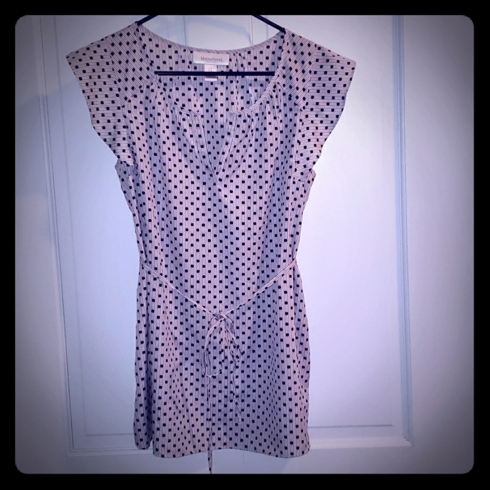 Silhouette Polka Dot Maternity Blouse